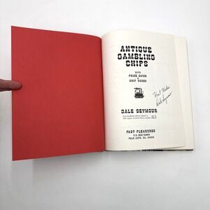 Antique Gambling Chips  HC 1985 SIGNED Seymour 323/500 First Ed